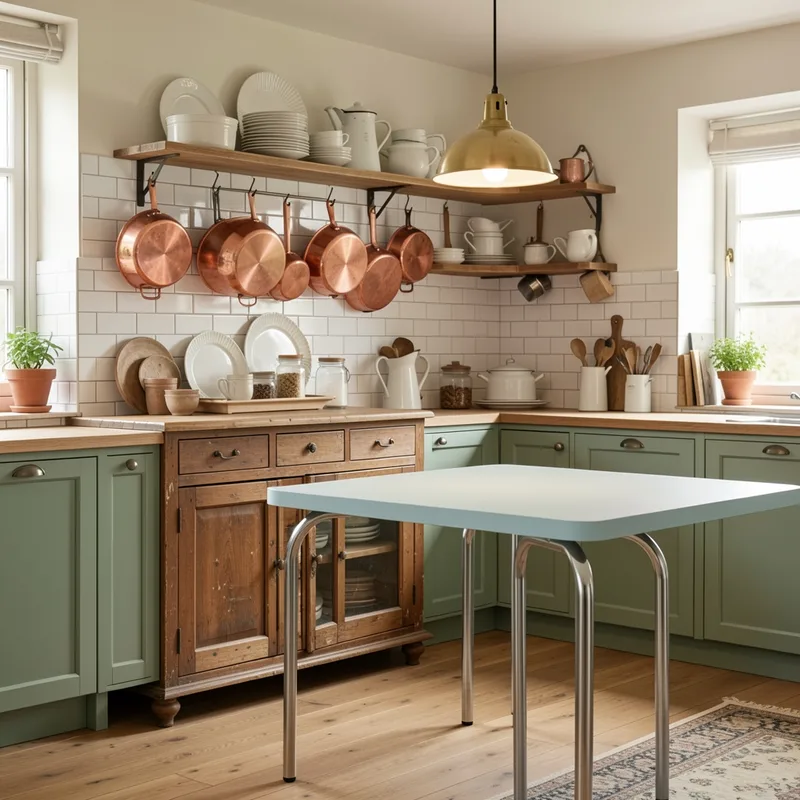 Déco cuisine brocante : composer une pièce vintage pas à pas